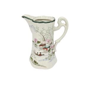 Hand Painted Nippon‎ Chocolate Pot: Antique Japanese Moriage Design No Lid